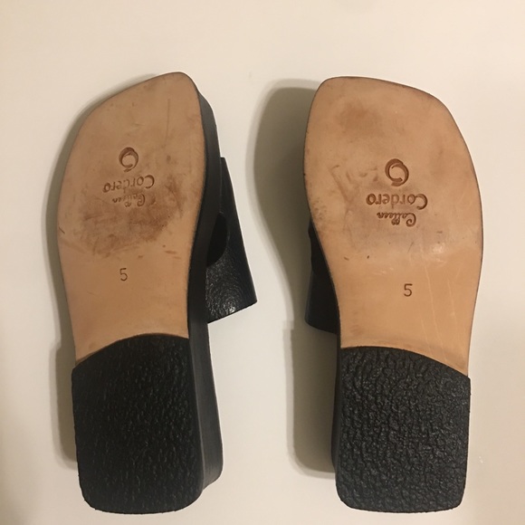 CALLEN CORDERO Leather Platform Sandals Sz 5 - Picture 4 of 12